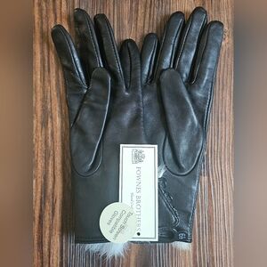 Fownes Brothers Black Genuine Leather Gloves